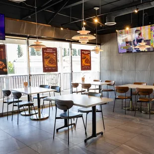 the restaurant's seating area