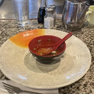 Clear soup