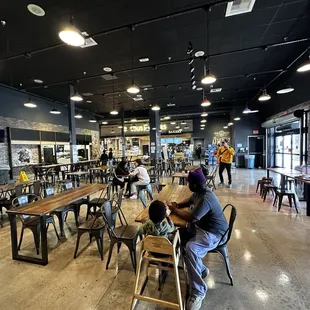 Food court dining area