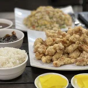 a variety of food items