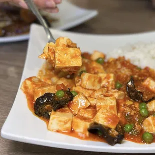 The mall tofu was very bland