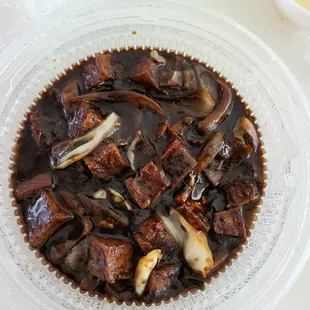 9. Vegetarian Black Bean Noodle with Tofu