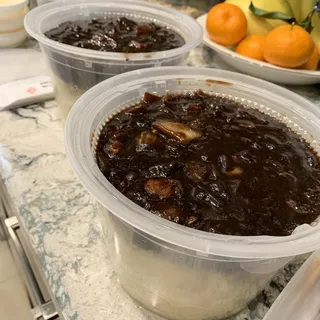 6. Classic Black Bean Noodle with Diced Vegetable