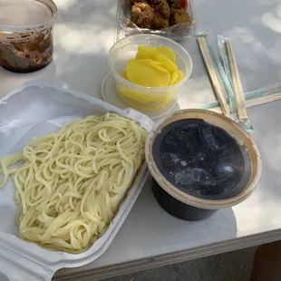 Before mixing the noodle and sauce