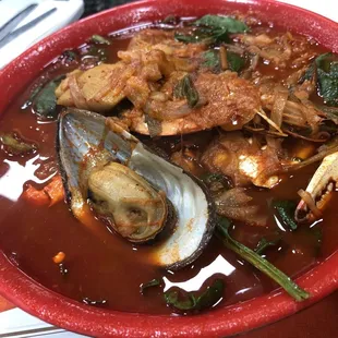 #2) noodle in spicy soup with seafood