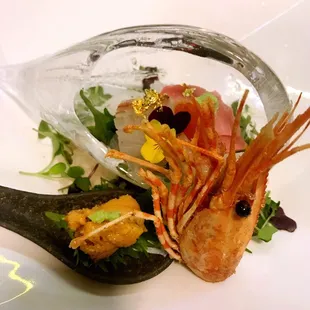 Sashimi dish from 8-course