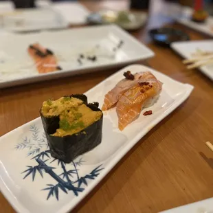 sashimi, sushi, sushi and sashimi, food