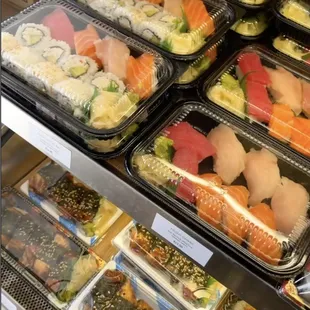 interior, sushi and sashimi