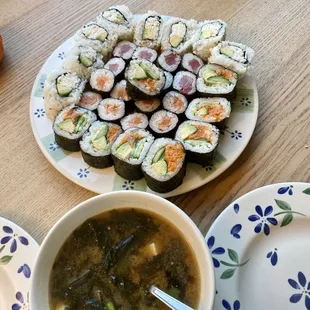 Spicy Tuna Roll, Tuna Roll, Salmon Roll, California Roll