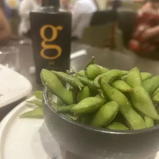 Edamame and gjoy sake