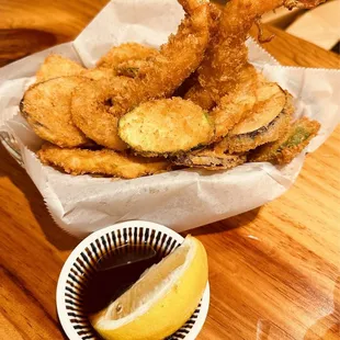 Vegetables and Shrimp Tempura