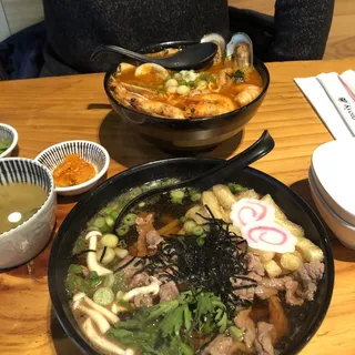 Spicy Seafood Udon Noodle Soup