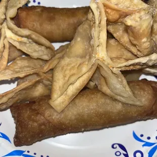 Crab Rangoons and Egg Rolls