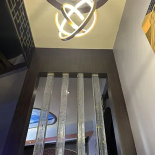 Light fixture above table