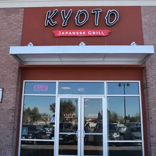 the front of the restaurant