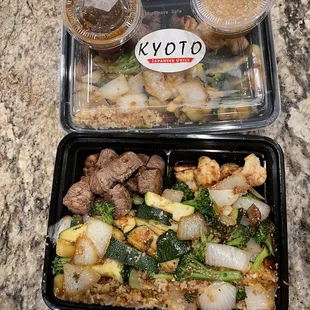 Filet and side of shrimp