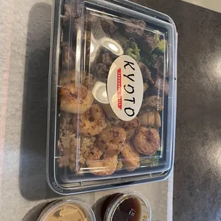 Food! Steak and shrimp