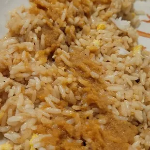 Fried rice with ginger sauce