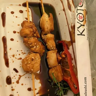 Chicken teriyaki skewer