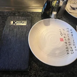 a place setting for a meal