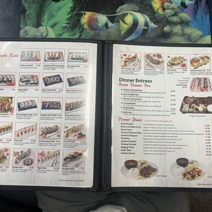 a menu for a japanese restaurant