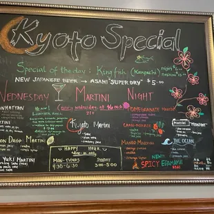 Specials of the day