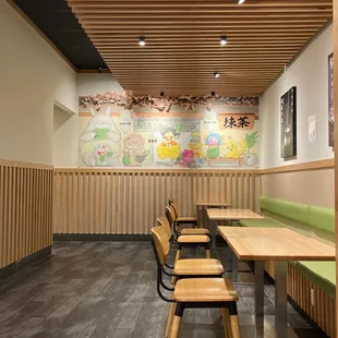 the interior of the restaurant