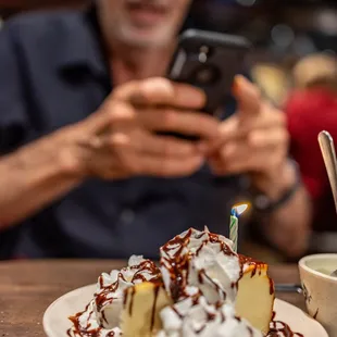 Birthday Boy enjoying his cake