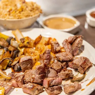 Imperial Special ($35) NY Steak &amp; Scallops (comes w/ soup, salad, shrimp app, rice &amp; ice creams)