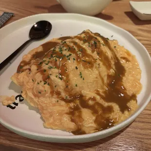 Omurice with curry sauce