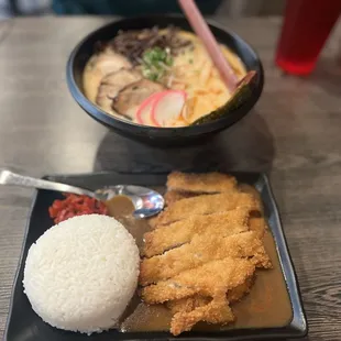 1. Tonkatsu Ramen and Chicken Katsu curry
