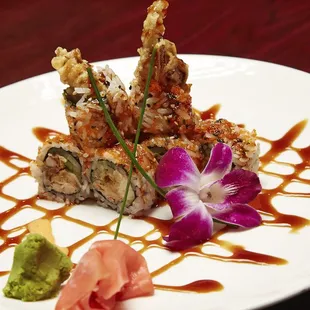 a plate of food on a table