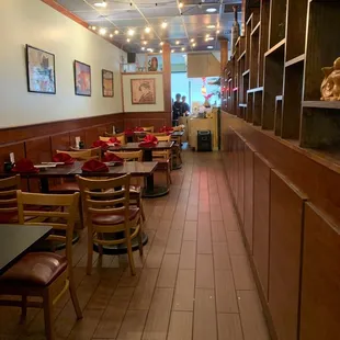 the dining area of the restaurant