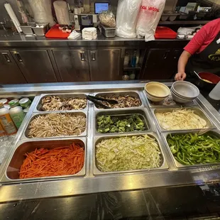 a woman preparing food