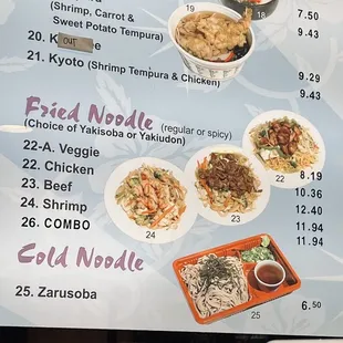 menu, pasta