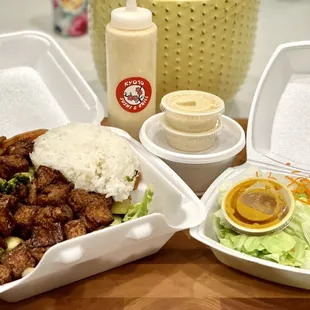 Tofu Hibachi Dinner w/ extra White Sauce