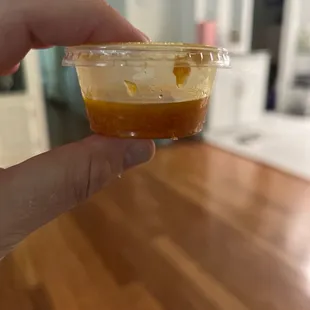 Ginger dressing....I mean, fill it at least half way, this is ridiculous