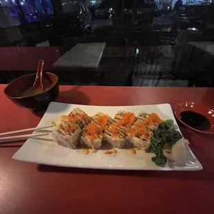 Dynamite Roll and Miso Soup