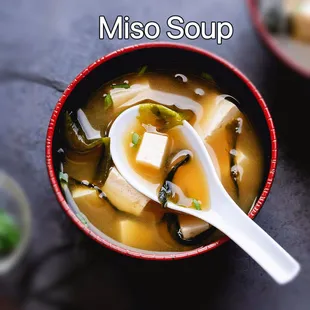 a bowl of miso soup