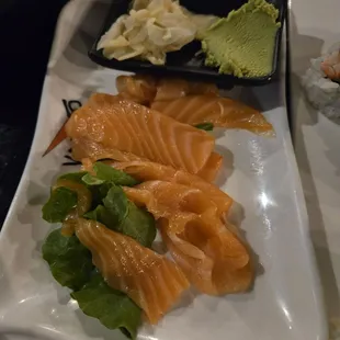 Salmon sashimi