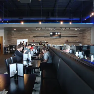 View looking towards the sushi bar (restrooms &amp; wine bar on the left).