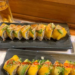 Azteca and Frank Rolls. They have mango on top guys....mango!