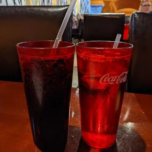 Diet Coke and water