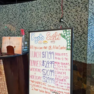 All-you-can-eat prices