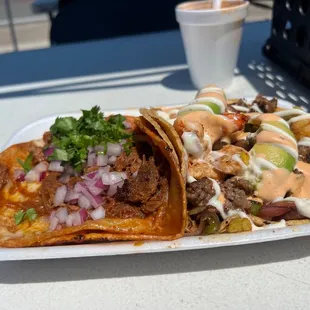 Birria Taco Surf and Turf Taco