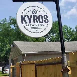 a sign for a brewery