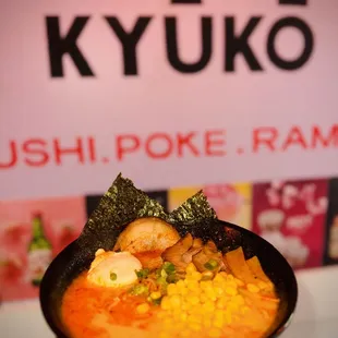 Red Tonkotsu Ramen extra cornn  
  #ramen #cityofcorona #sushi #sushilovers #japanese #foodie #foodiegram