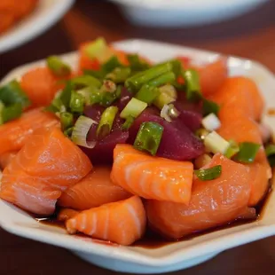 Mahalos fR. Kyung's for that salmon and Ahi fresh shoyu onion poke so good *9/9/23