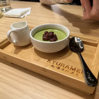 Matcha Pudding W. Red Bean