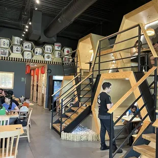 Inside.. we were seated at the top left